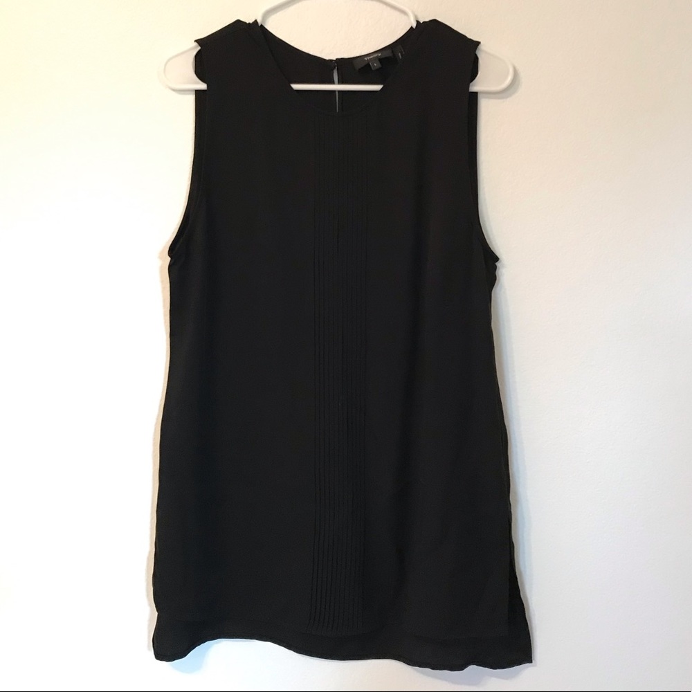 Theory black sleeveless blouse